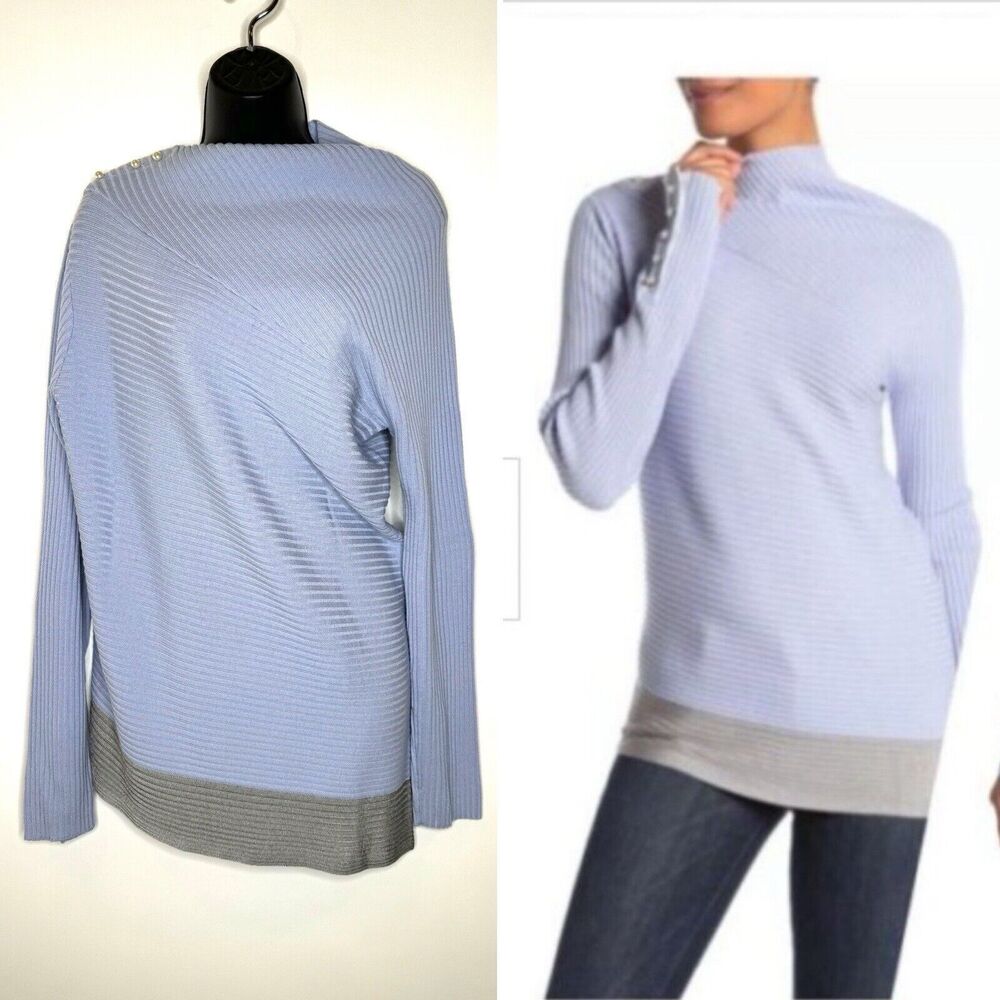 Rag and Bone Reanna Asymmetrical Fine Merino Wool Sweater Size Large